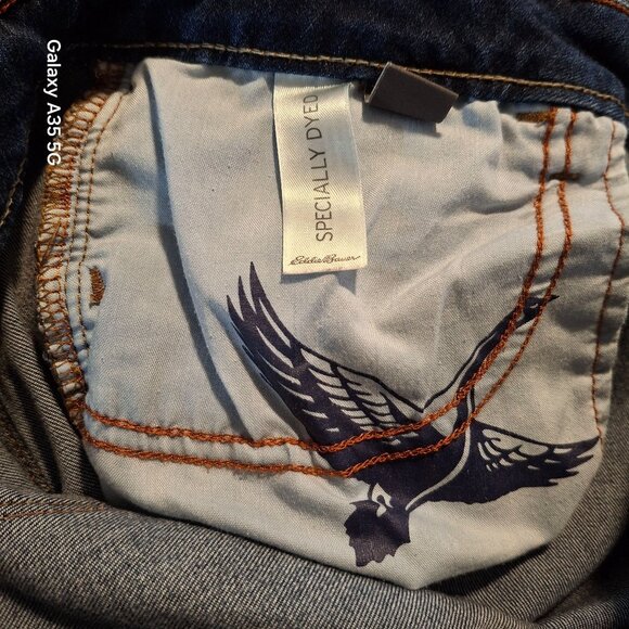 Eddie Bauer Womens Slightly Curvy Straight Leg Blue Jeans Size 12 - Picture 9 of 9
